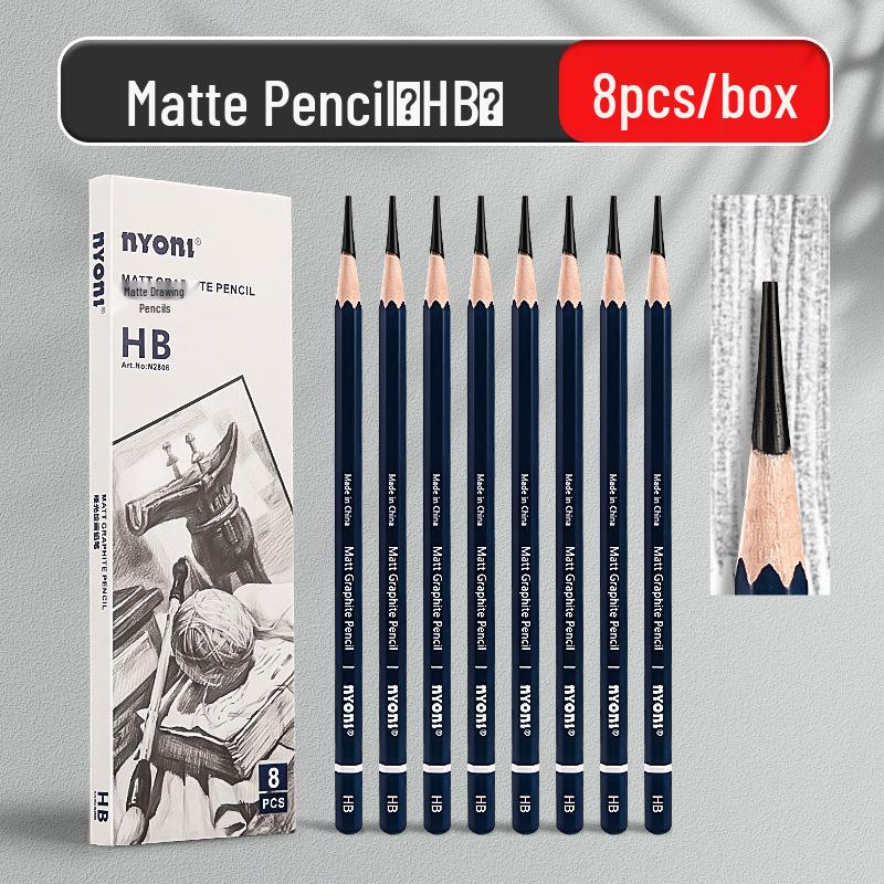 Neoni Matte Sketching & Soft Charcoal Pencils for Art Students with Professional Painting Brushes.