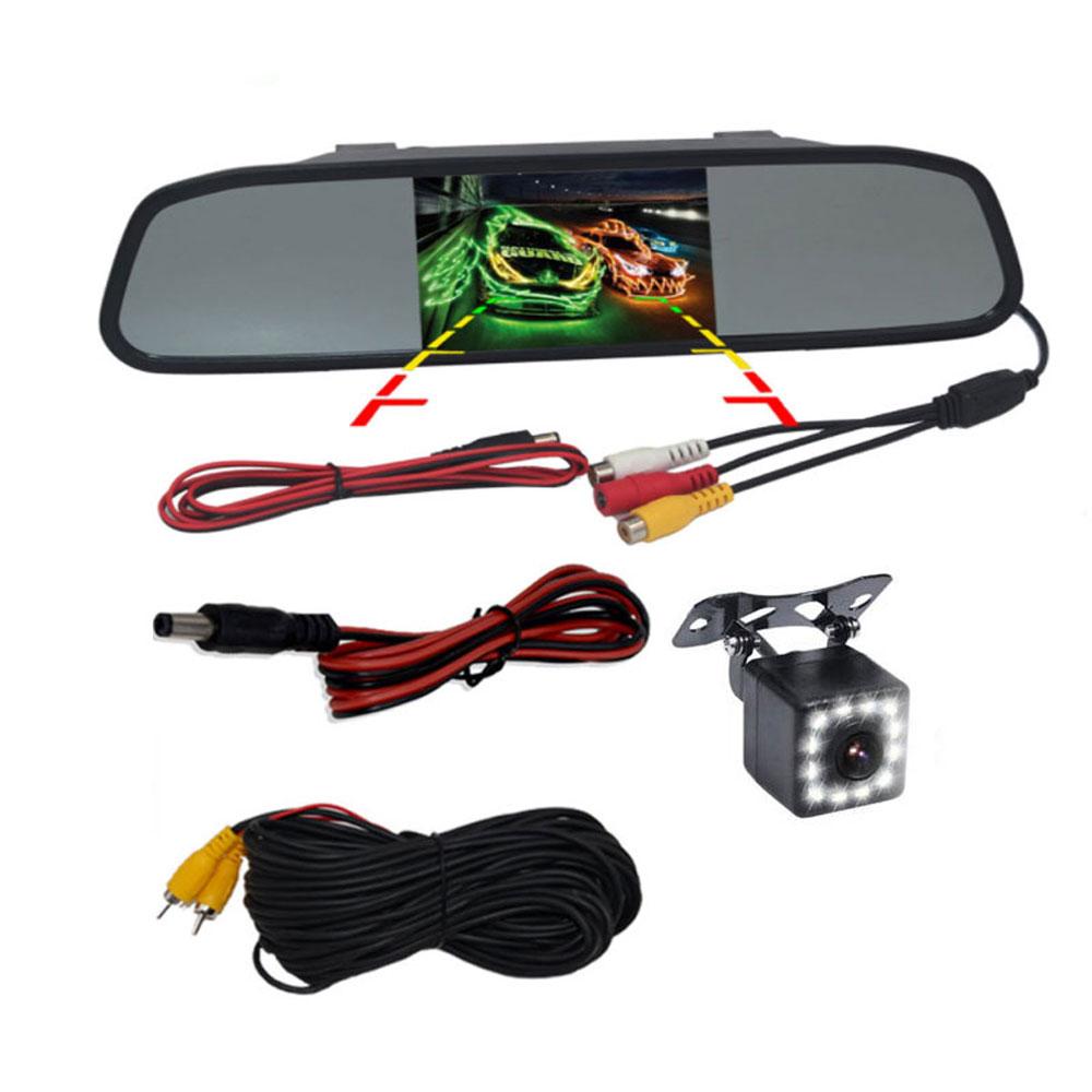 

4,3-дюймовый монитор зеркала заднего вида Система автоматической парковки + светодиодная камера ночного видения для заднего вида автомобиля 4 Выбрать оранжевый