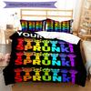 3pcs SPRUNKI12 Cover Set - Personalized Name, HD Printed Bedding with 1 Cover and 2 Pillowcases - Perfect for Home Decor, Easy Care
