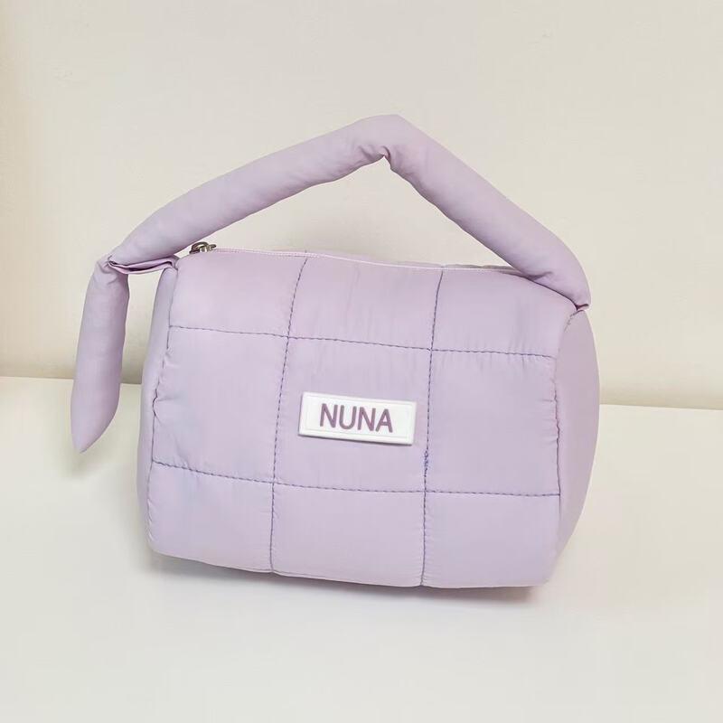 Объемная бархатная косметичка конфетных цветов