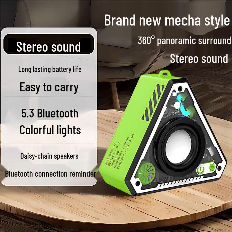 

Bluetooth Speaker V2: Lightweight, Portable, High-Quality Sound, Compact Steel Design, Powerful Bass.