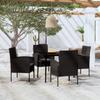 Vidaxl 5-Piece Garden Furniture Set, Black