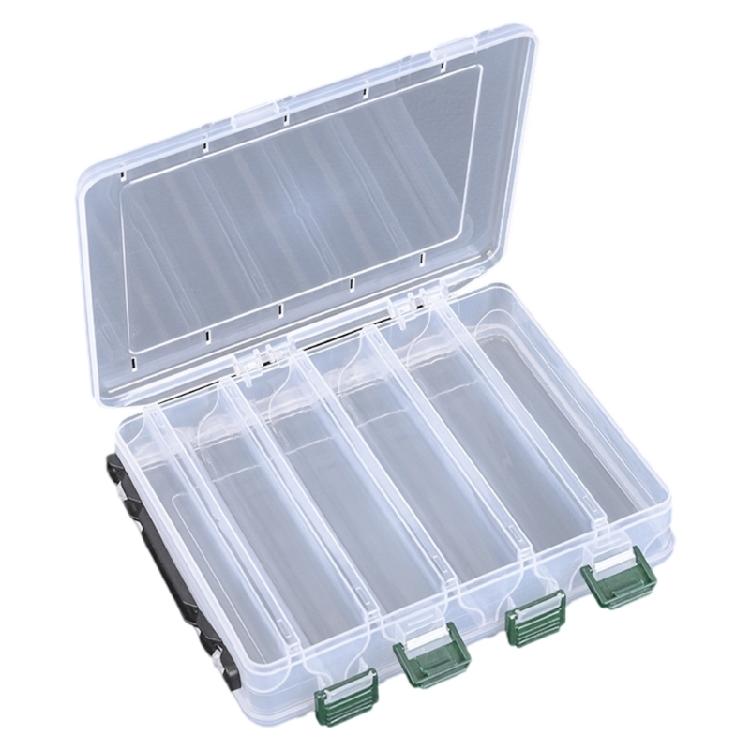Adjustable Temperature Resistant Fishing Tool Organizers Double Layer Fishing Baits Storage Case with Secure Latches