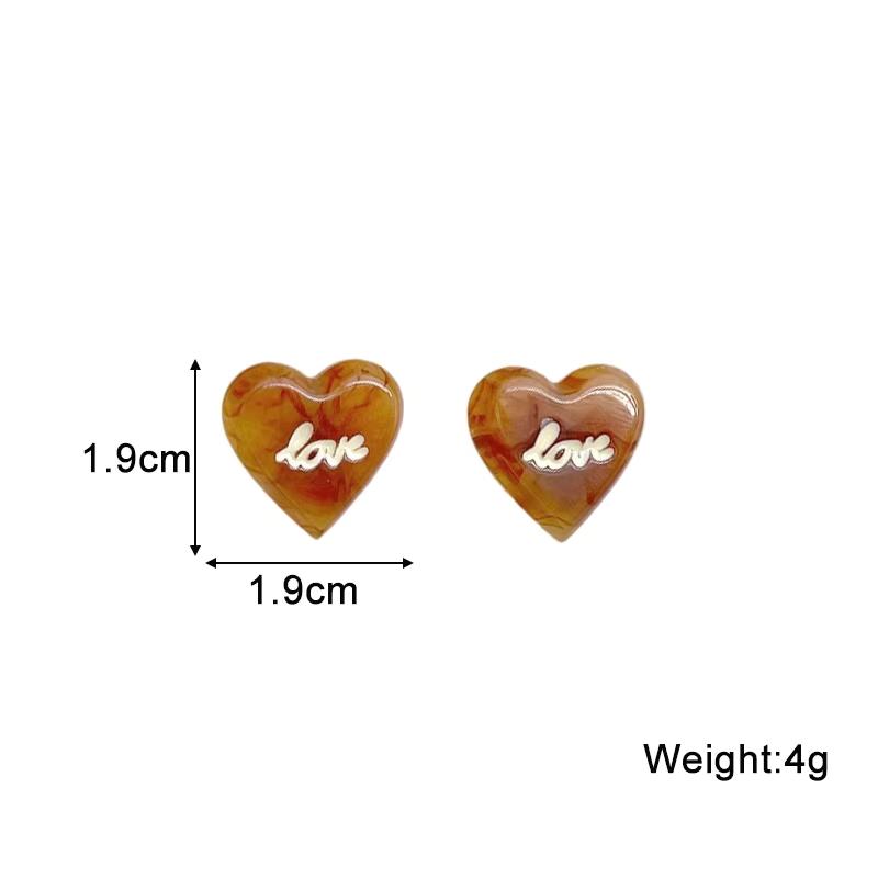 Heart Dangle Earrings for Women Colorful Enamel Crystal Love Heart Sweet Korean Female Drop Earrings aretes de