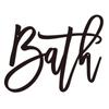 Bath Metal Word Wall Decor Stylish Bath Sign Powder Room & Bathroom Decor Modern Farmhouse Design Elegant Restroom Wall