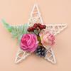 1/3pcs Rattan Star Frame Artificial Flowers Wreaths Christmas Tree Decoration Home Room DIY Handmade Door Hanging Wedding Wall