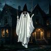 Glowing Ghost for Terrace 1.2/1.8M Hanging Dog on Swing, LED Light Up Cute Puppy Spooky Halloween Party Supplies Swing Ornament Tree, Porch,