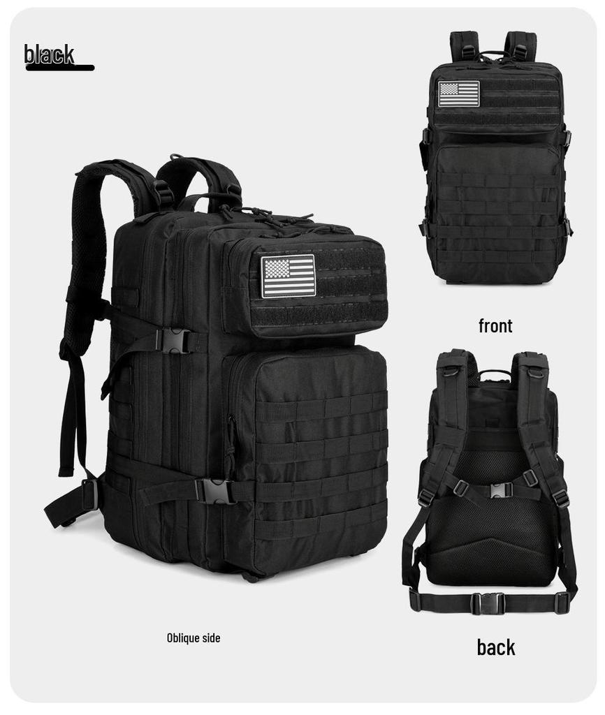 45L Camouflage Tactical Assault Backpack: Multifunctional Outdoor Camping & Hiking Rucksack