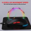 T20 2.4G Wireless Gaming Mouse 7-Color Backlit Ergonomic Mouse 3600 DPI Rechargeable Wireless Computer Mouse For Laptop PC Desktop