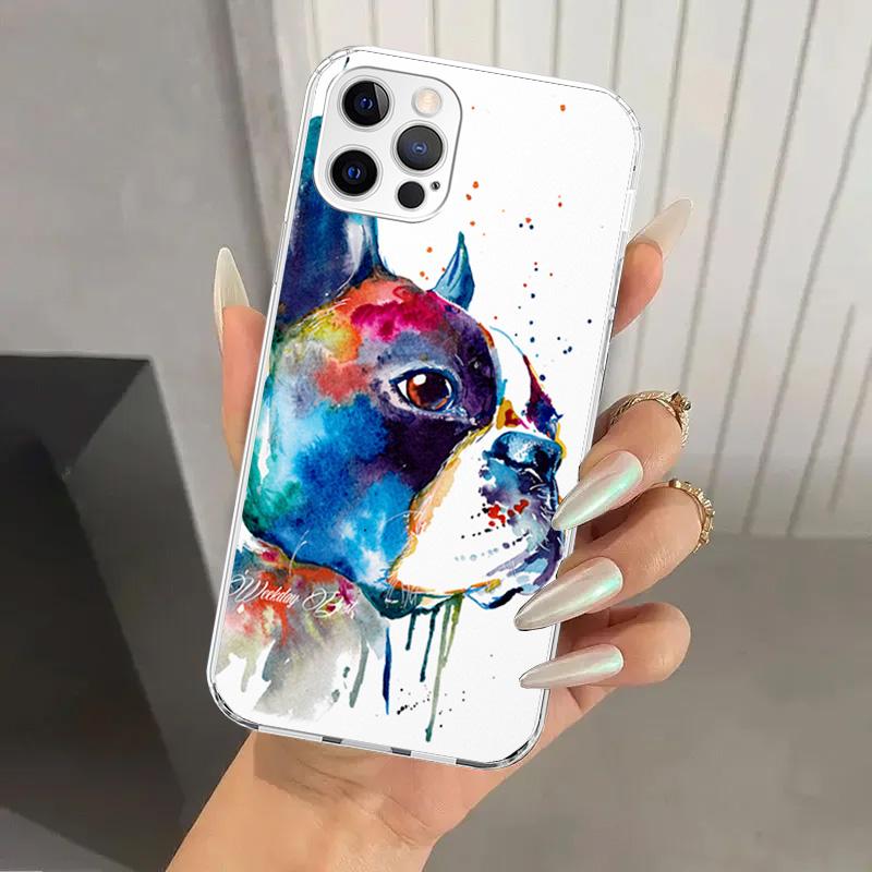 French Bulldog Dog Pug Phone Case for Iphone 17 Air 16 15 Plus 14 13 Mini 12 11 Pro Max 16E 7 8 SE 2020 Soft Funda Print Shell 1