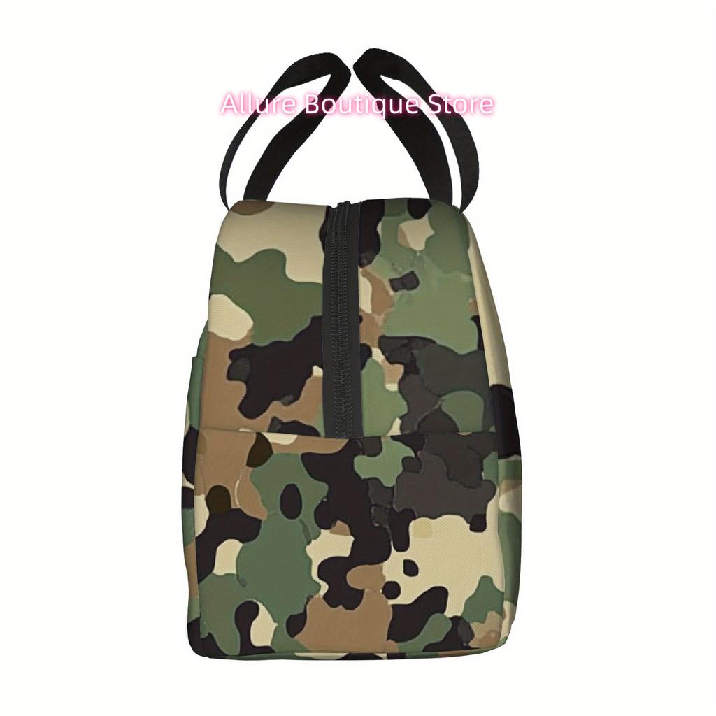 1pc, Camouflage Pattern Design Printed Thermal Bag Insulation and Refrigeration Portable Reusable Unisex for Home Restaurant Off