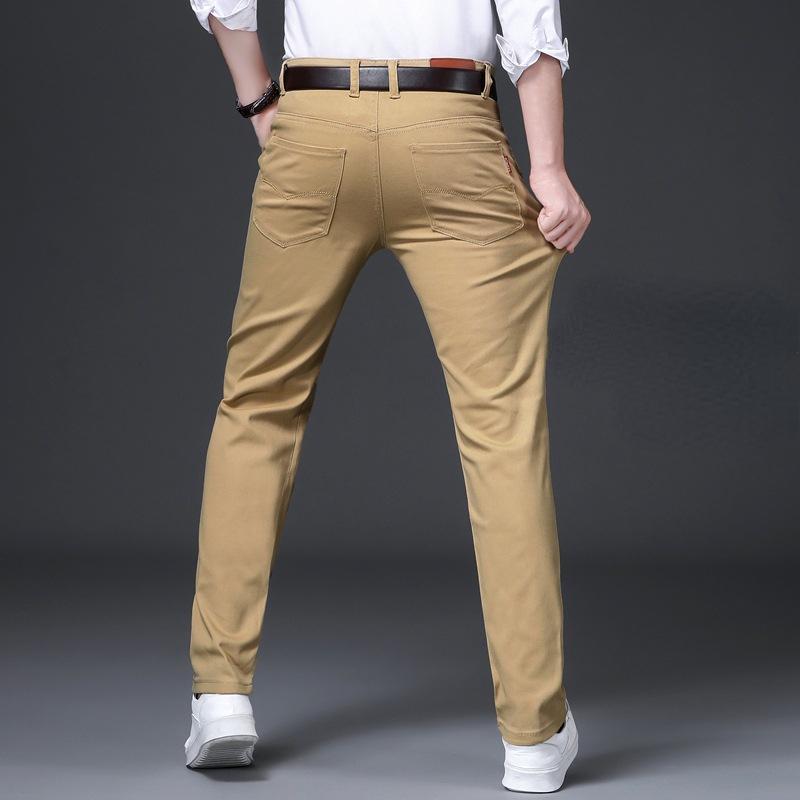 Men's  Fashion Business Casual Suit Pants Long Pants Men's Elastic Straight Sleeve Formal Pants Plus Size 28-38