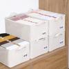 Faltbare Tianshan Baumwoll-Leinen Kleideraufbewahrungsbox mit Innenfutter & doppelwandiger PP-Platte