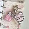 Pixel Cute Rabbit & Cat Clover Pendant Keychain - Creative Backpack Accessory Gift for Bestie