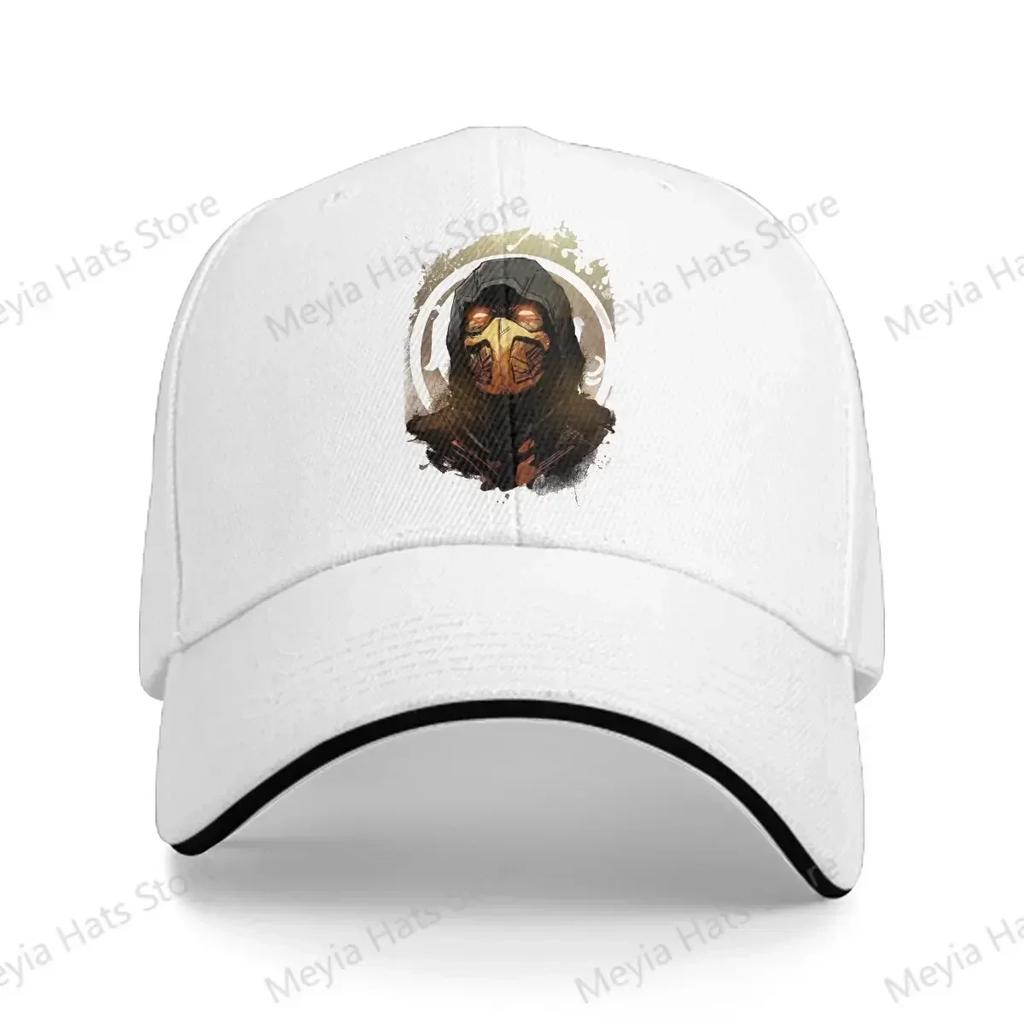 Scorpion Seeking Eyes Mortal Kombat Sunprotection Cap Sun Visor Hip Hop Caps Cowboy Hat Peaked Hats