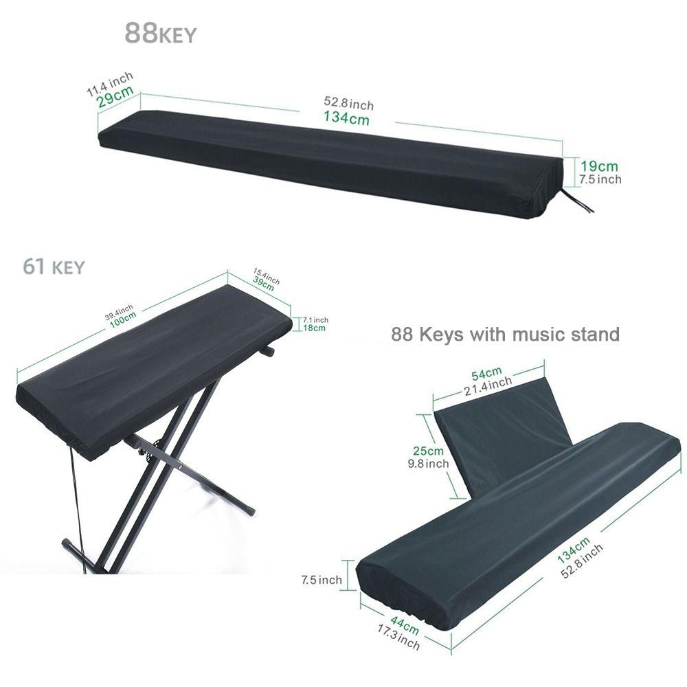 Durable Elastic Electronic Piano Dust Cover 61/88 Keys Breathable Keyboard Cover Dustproof Drawstring Piano Protective Cover