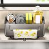 Punch Free Suction Cup Sink Drain Rack Wall Mounted Dishcloth Drying Rack  for Kitchen