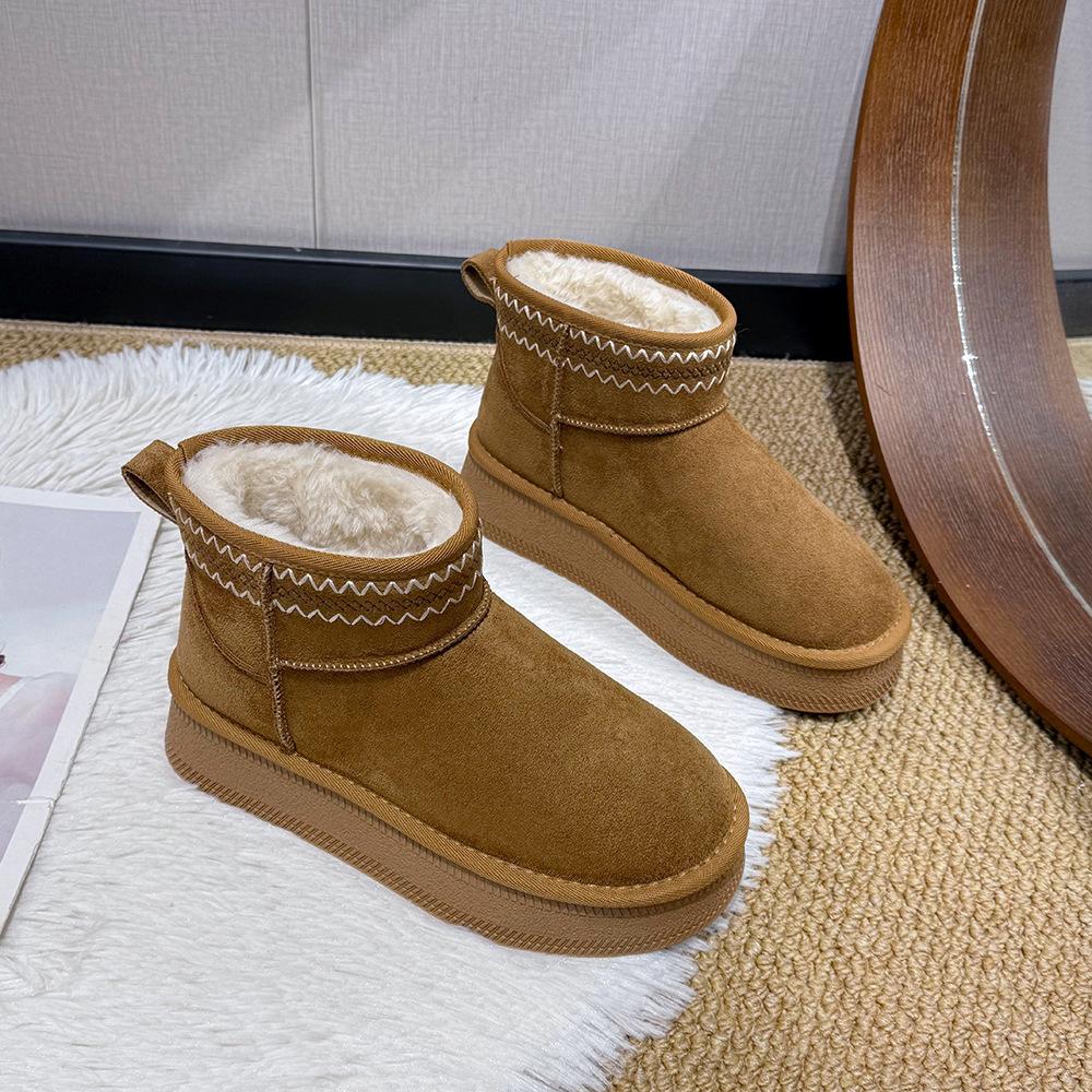 

Женские зимние легкие теплые дутые сноубутсы на толстой подошве, нескользящие, износостойкие, повседневные кроссовки, хлопковые сапоги 40 верблюд