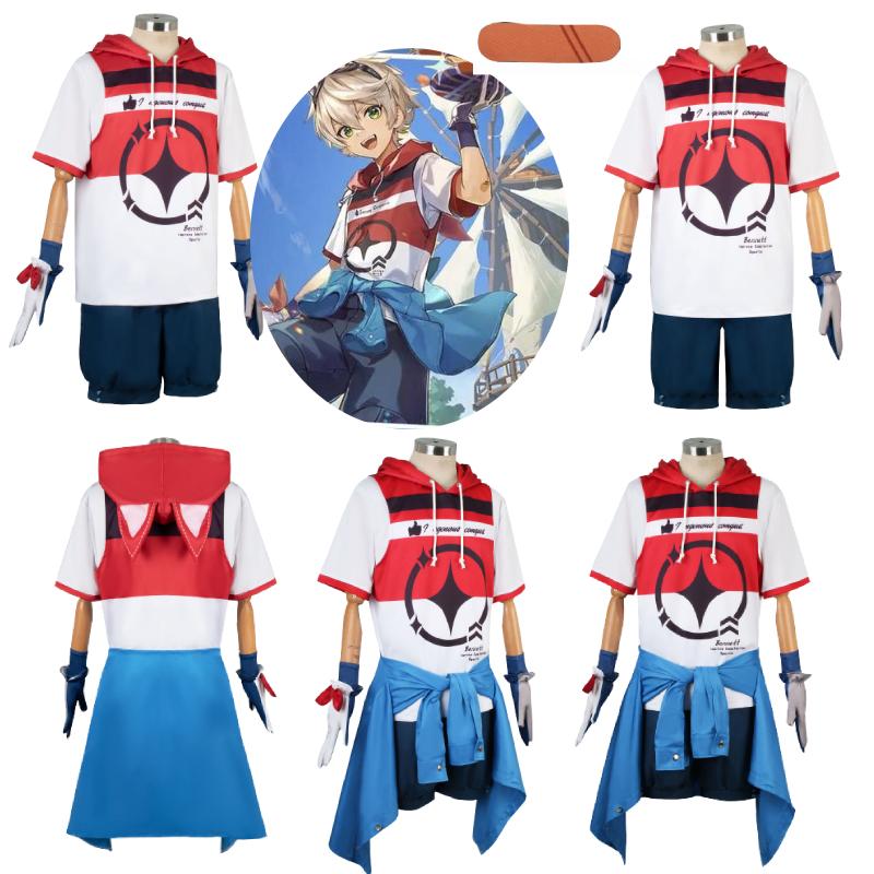 Bennett Impact Genshin Cosplay Costume Game Sportswear Full Set Outfit Roleparty