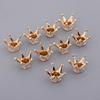 10Pcs Diamante Buttons for Hair Clip, Cellphone, Bridal Headwear, Bridal Dress Jewelry Making Accessory