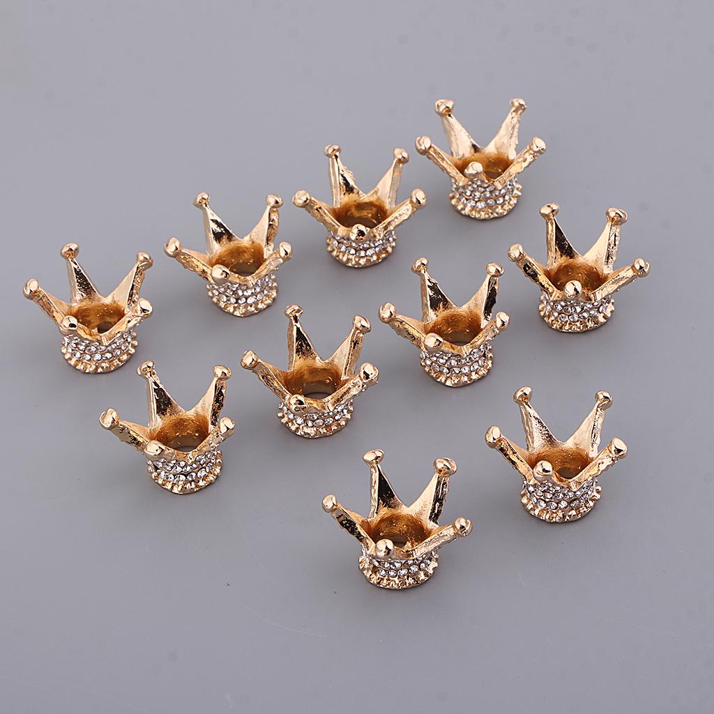10Pcs Diamante Buttons for Hair Clip, Cellphone, Bridal Headwear, Bridal Dress Jewelry Making Accessory