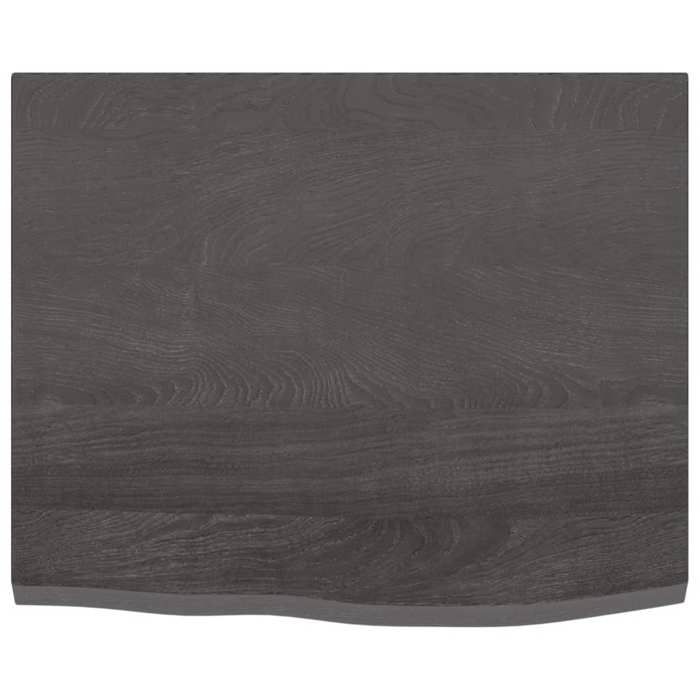 VidaXL Étagère murale gris foncé 60x50x2 cm bois chêne massif traité 363770