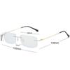 Rimless Finished Myopia Glasses for Women Men Vintage Anti Blue Light Eyeglasses Trendy Minus Eyewear with Diopter 0-1.0-4.0
