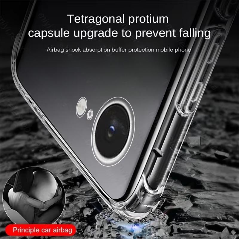 Transparent Clear Crystal Silicone Soft Cover for IPhone16 E15 14 Plus 13 12 Pro 11 ProMax Thin Airbags Shockproof Coque