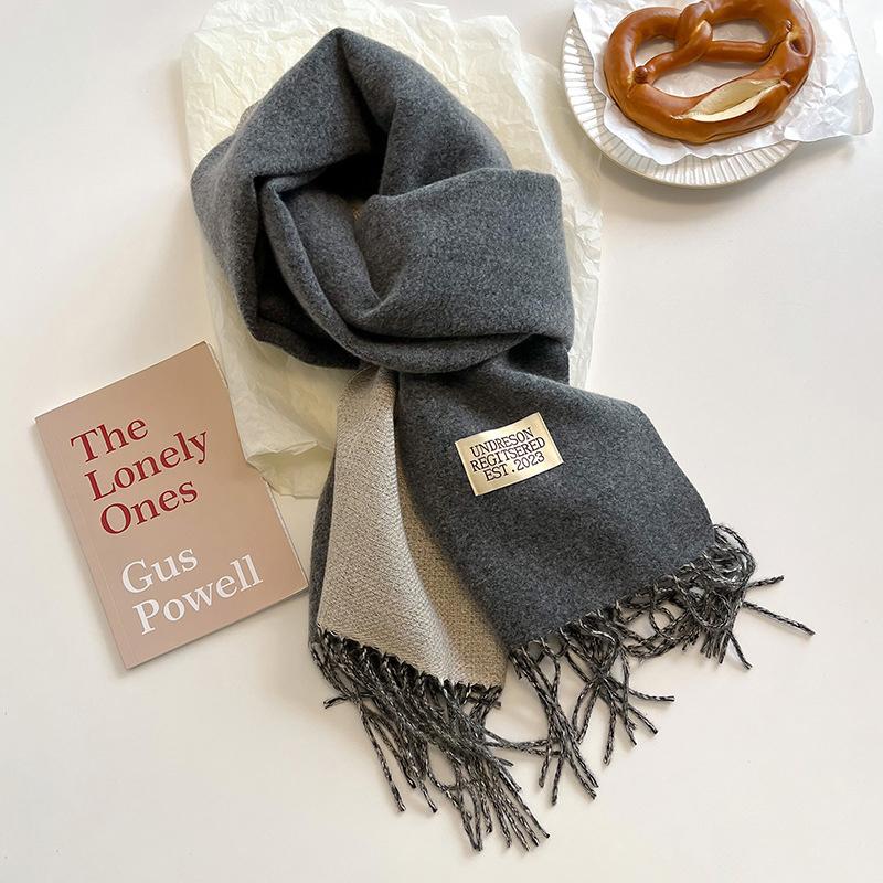 31Colors Fashion Cashmere Scarf for Women Warm Winter Solid Color Double Sided Wraps Neckerchief Poncho Echarpe Pashmina Stoles