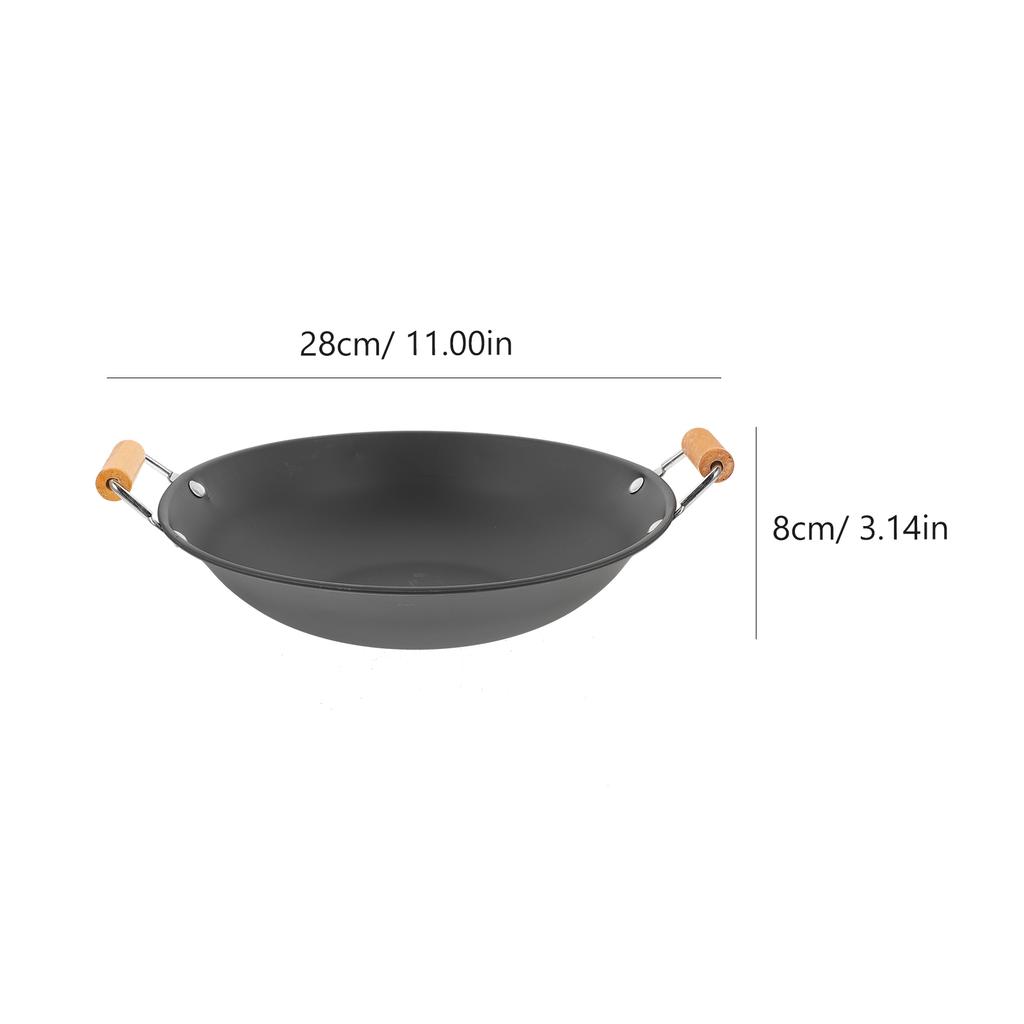 Frying Pans Nonstick with Lid Stainless Steel Griddle Work Thickened Pot Paella Metal Cooking Wok