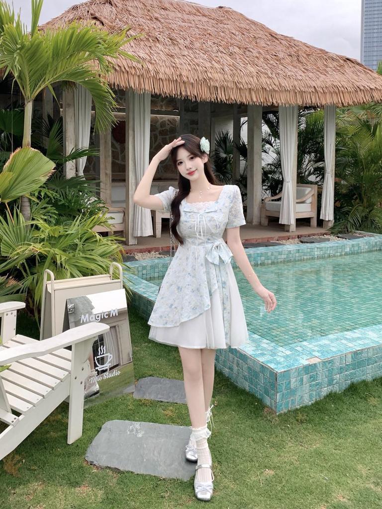Princess Style Plus Size 2026 Sweet Summer Mesh Bow Dress