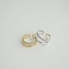 New Arrivals Open Run Ring Minimal Open Silver Layered Women Cubic