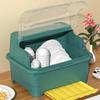 With Lid Dish Drying Rack Sealed Kitchen Storage Rack Storage Shelf Tableware Storage Box  Kitchen