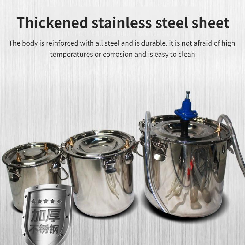 Pulsating Sheep And Cattle Milking Machine Household Portable Electric Milker Small Stainless Steel Milker Bucket