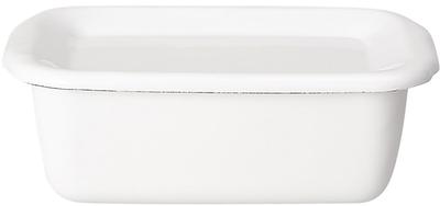 Nodahoro Enamel Storage with Enamel White Made In Japan Container, Heat-Resistant, Square, Rectangular, Deep, Small, Lid, Series, WFH-S,