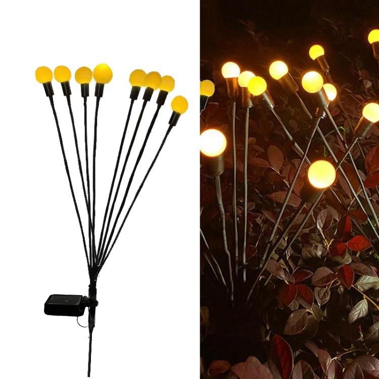 

Solar Firefly Light Outdoor Waterproof Starburst Swaying Garden Light Party Decorative Light for Yard Garden Pathway Warm White Light/8-Bulb