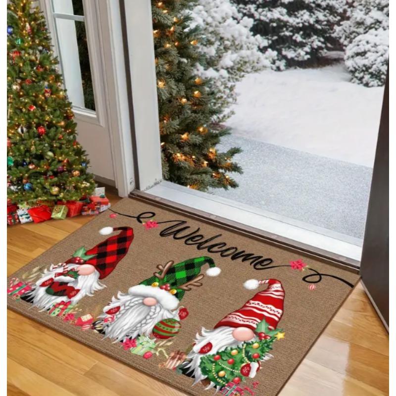 1pc Christmas Dwarf Welcome Door Mat Is A Wonderful Christmas Gift Mat That Perfect for Home and Christmas Decoration Doorways