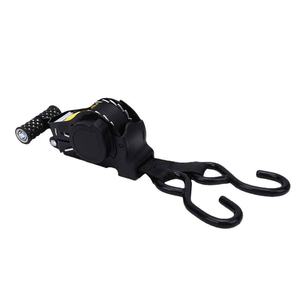 Retractable Ratchet Strap with Padded Handle 1 Inch 10 Feet Auto Retraction Tie Down Strap for Cargo Transport 1500lb