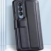 Rezzol Luxury Leather Magnetic Wallet Case For Samsung Galaxy Z Fold 4 Cover Magnetic Push -Pull Pen Box Fundas