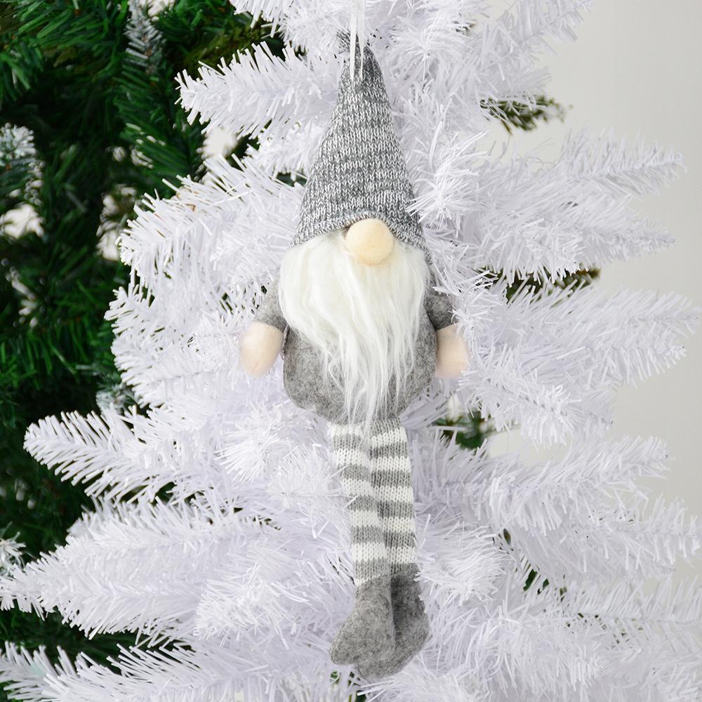 Christmas Gray Elf Dwarf Gnome Beard Ornament Decoration Gift Holiday