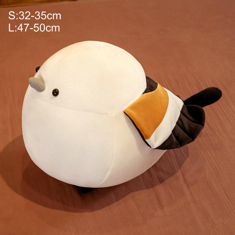 Super Soft Down Cotton Round Ball Shape Lifelike Fat Tits Bird Plush Toy Stuffed Plushie Parrot Cushion For Birthday Gift