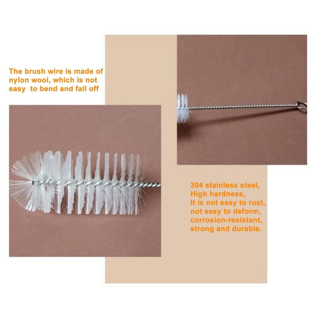 Nylon Tube Brushes Cleaning Brush Bottle Tube Pipe Small Tube Bottle Straw Washing Cleaner Household Cleaning Tools