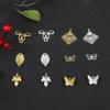 10Pcs Antique Brass Slice Pendants For Jewelry Making DIY Charm Decoration