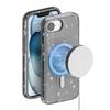 For iPhone 16e Magnetic Case Support Wireless Charging Glitter Powder PC + TPU Phone Cover
