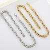 6MM Link Chain Bracelet Necklace Set for Man Waterproof Gold Color 50CM Long Stainless Steel Men's Necklace & Bracelets Jewelry