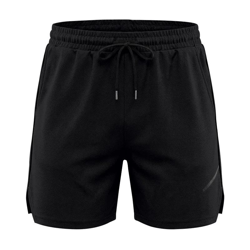 Men's Quick Dry Mesh Athletic Shorts Gym Running Workout Shorts with Zipper Pockets Breathable Elastic Waist Casual Sports Shorts for Men