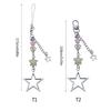 Stylish Star Beaded Phone Chain Alloy Material Star Keychain Bag Decoration