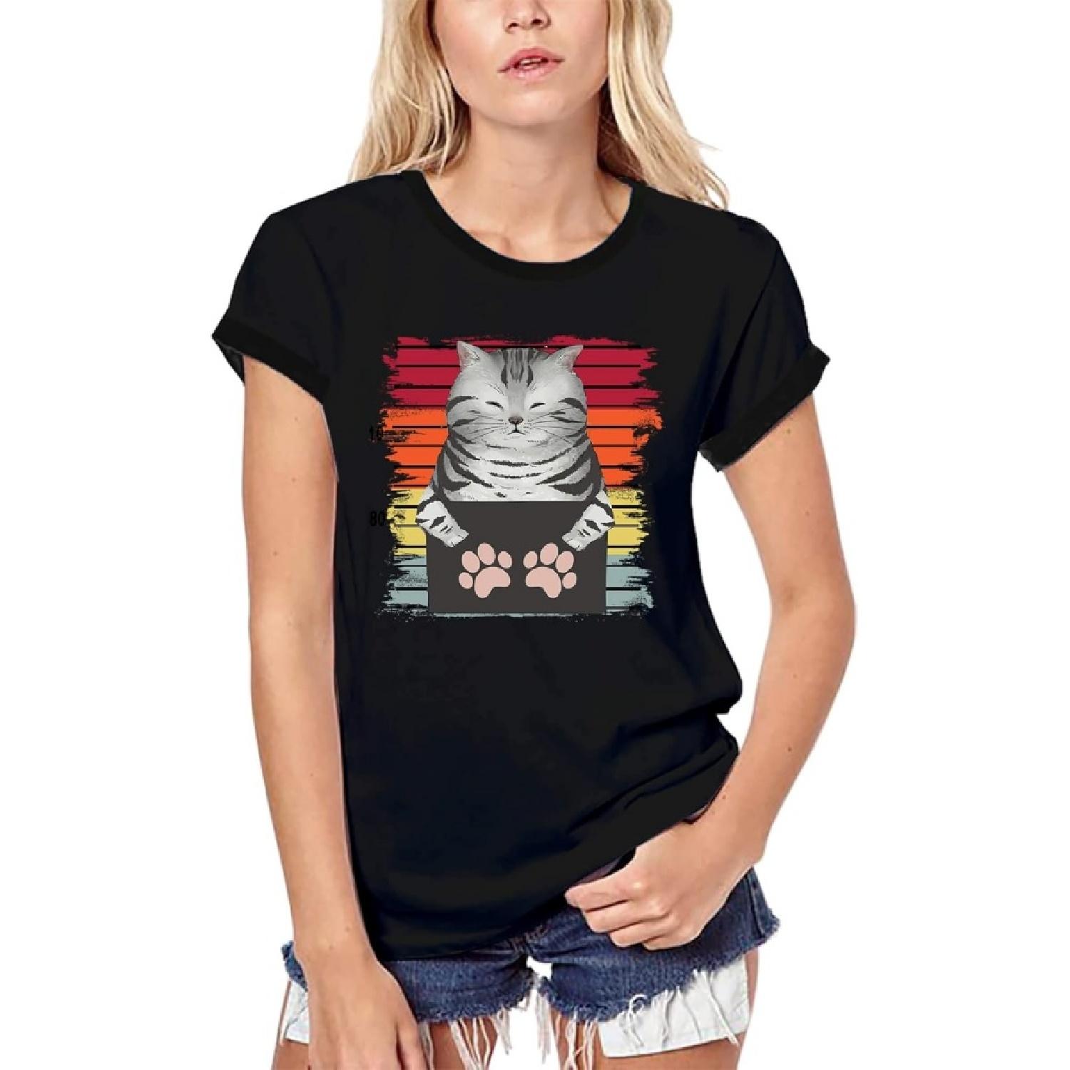 

ULTRABASIC Women s Graphic T-Shirt Organic American Shorthair Paw Art Cat Eco-Friendly Ladies Limited Edition Short Sleeve XXXXXL різнокольоровий