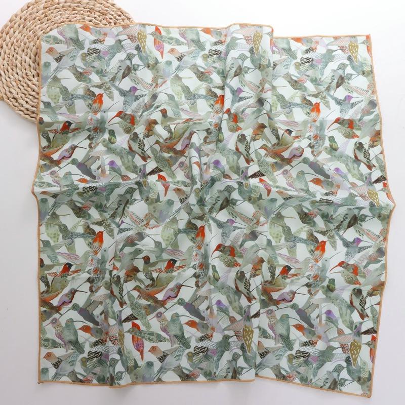 Korean Style Cotton New Small Silk Scarf Women's All-Match Decorative Small Square Towel Temperament Trend Headcloth Headband