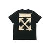 Off-White T-shirt Over Manches Courtes Flèches Ruban Noir Unisexe Hauts Noir Beige OMAA038R201850021048